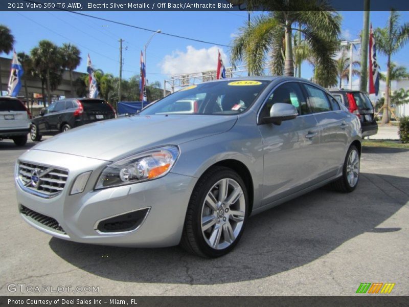 Electric Silver Metallic / Off Black/Anthracite Black 2012 Volvo S60 T6 AWD