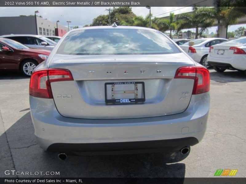 Electric Silver Metallic / Off Black/Anthracite Black 2012 Volvo S60 T6 AWD