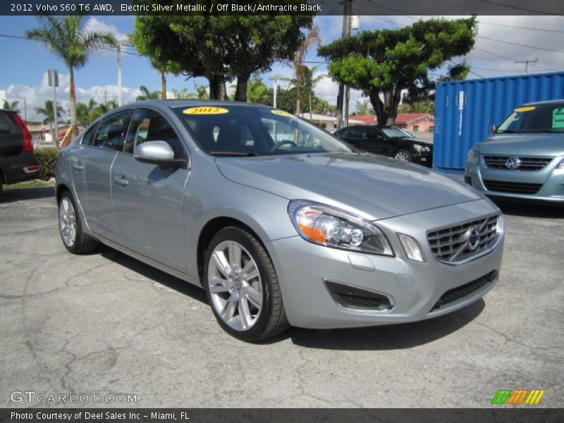 Electric Silver Metallic / Off Black/Anthracite Black 2012 Volvo S60 T6 AWD