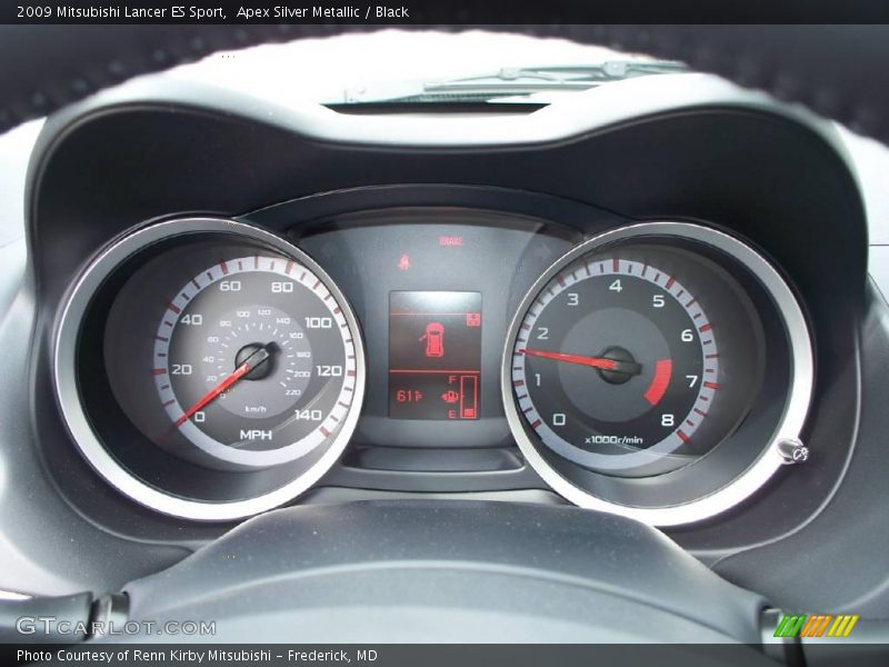 Apex Silver Metallic / Black 2009 Mitsubishi Lancer ES Sport