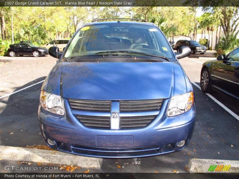 Marine Blue Pearl / Medium Slate Gray 2007 Dodge Grand Caravan SXT