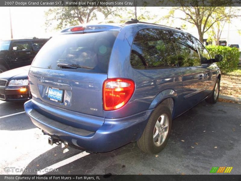Marine Blue Pearl / Medium Slate Gray 2007 Dodge Grand Caravan SXT