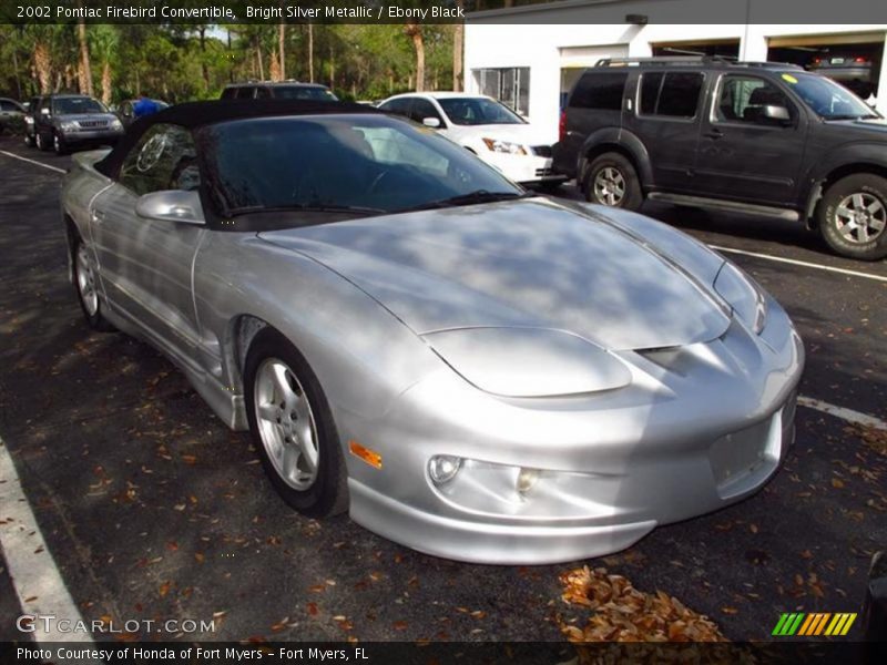 Bright Silver Metallic / Ebony Black 2002 Pontiac Firebird Convertible