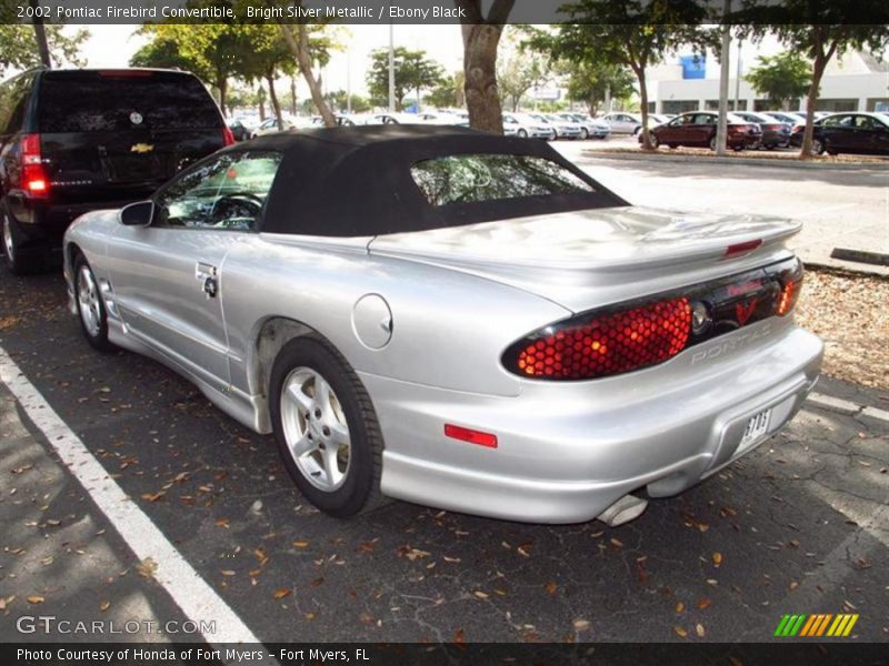Bright Silver Metallic / Ebony Black 2002 Pontiac Firebird Convertible