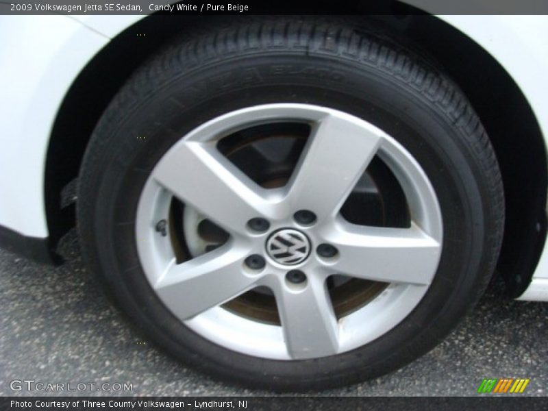 Candy White / Pure Beige 2009 Volkswagen Jetta SE Sedan