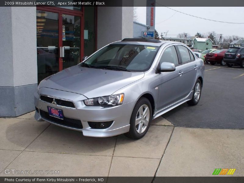 Apex Silver Metallic / Black 2009 Mitsubishi Lancer GTS
