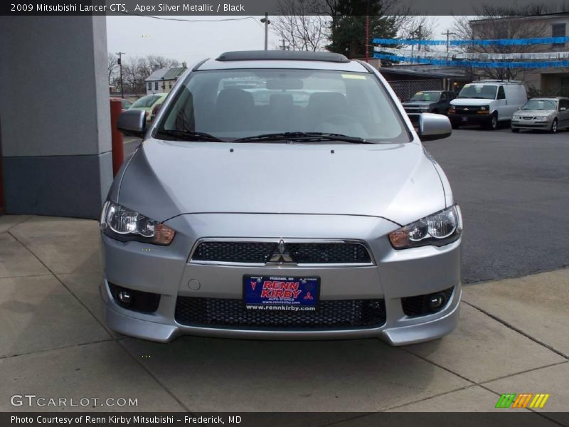 Apex Silver Metallic / Black 2009 Mitsubishi Lancer GTS