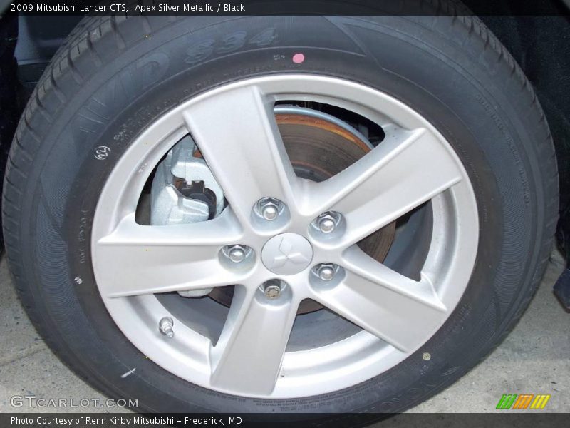 Apex Silver Metallic / Black 2009 Mitsubishi Lancer GTS