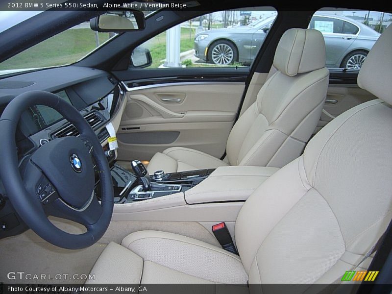 Alpine White / Venetian Beige 2012 BMW 5 Series 550i Sedan