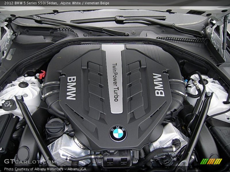 Alpine White / Venetian Beige 2012 BMW 5 Series 550i Sedan