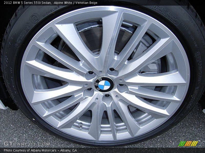 Alpine White / Venetian Beige 2012 BMW 5 Series 550i Sedan
