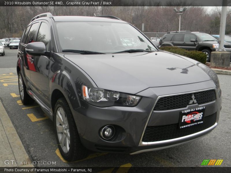 Graphite Gray Pearl / Black 2010 Mitsubishi Outlander SE 4WD