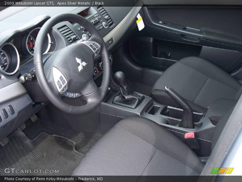 Apex Silver Metallic / Black 2009 Mitsubishi Lancer GTS