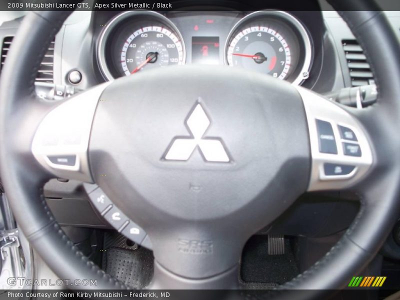 Apex Silver Metallic / Black 2009 Mitsubishi Lancer GTS