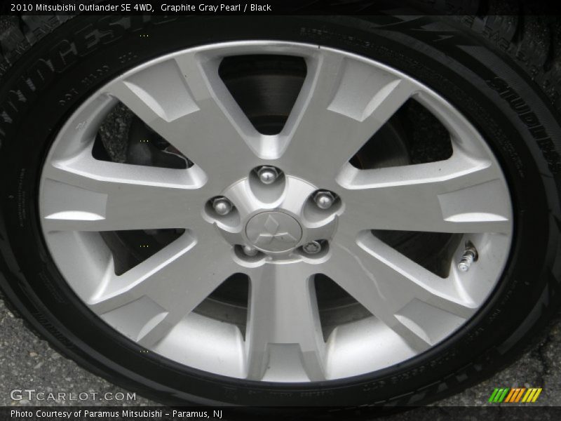 Graphite Gray Pearl / Black 2010 Mitsubishi Outlander SE 4WD