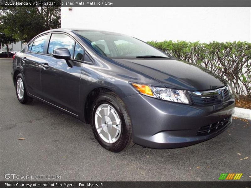 Polished Metal Metallic / Gray 2012 Honda Civic HF Sedan