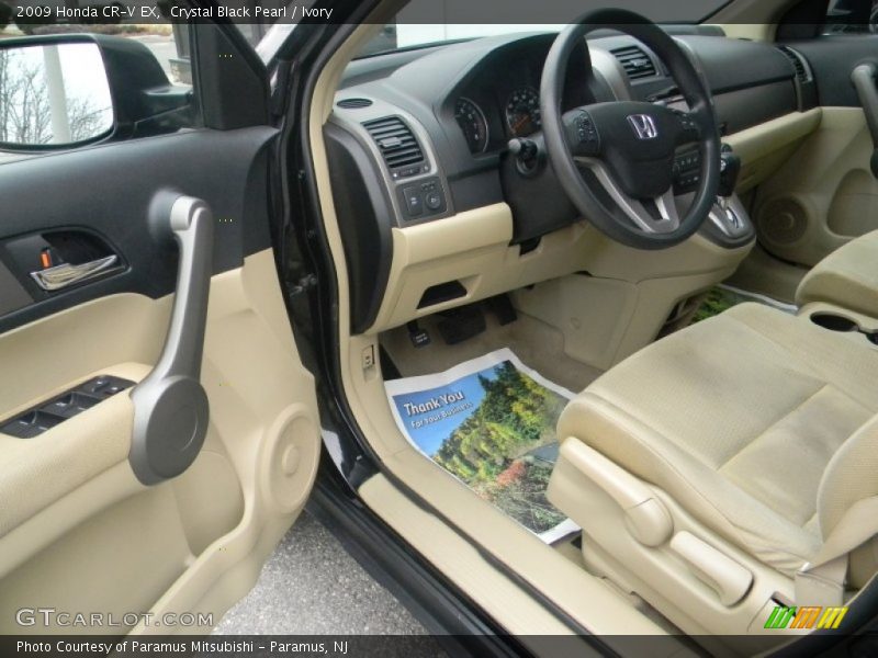 Crystal Black Pearl / Ivory 2009 Honda CR-V EX