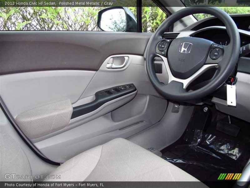 Polished Metal Metallic / Gray 2012 Honda Civic HF Sedan