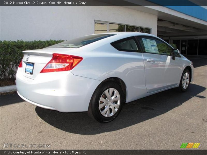 Cool Mist Metallic / Gray 2012 Honda Civic LX Coupe
