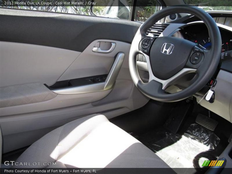 Cool Mist Metallic / Gray 2012 Honda Civic LX Coupe