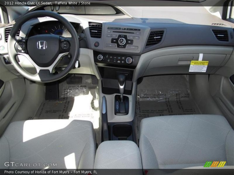 Taffeta White / Stone 2012 Honda Civic LX Sedan