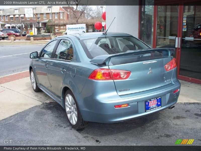 Aqua Metallic / Black 2009 Mitsubishi Lancer GTS