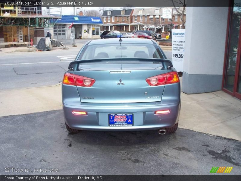Aqua Metallic / Black 2009 Mitsubishi Lancer GTS