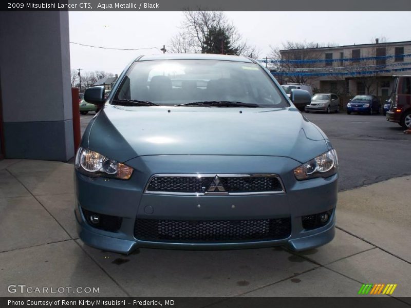 Aqua Metallic / Black 2009 Mitsubishi Lancer GTS