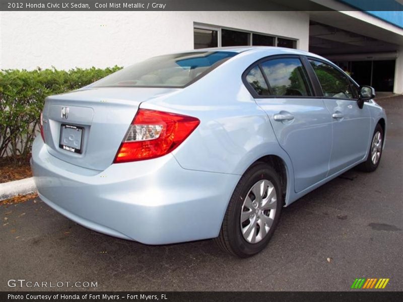 Cool Mist Metallic / Gray 2012 Honda Civic LX Sedan