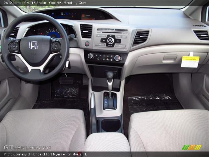 Cool Mist Metallic / Gray 2012 Honda Civic LX Sedan