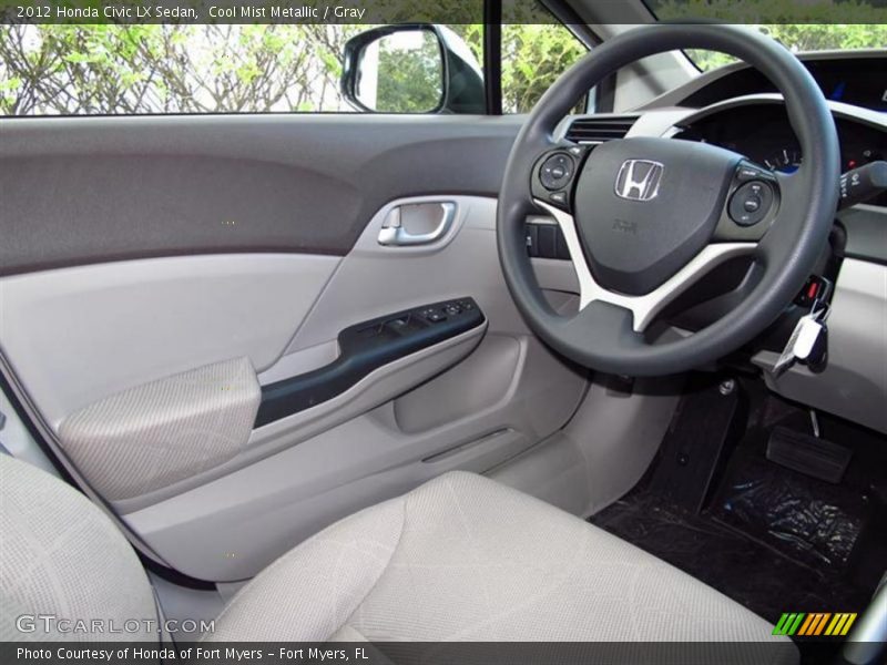 Cool Mist Metallic / Gray 2012 Honda Civic LX Sedan