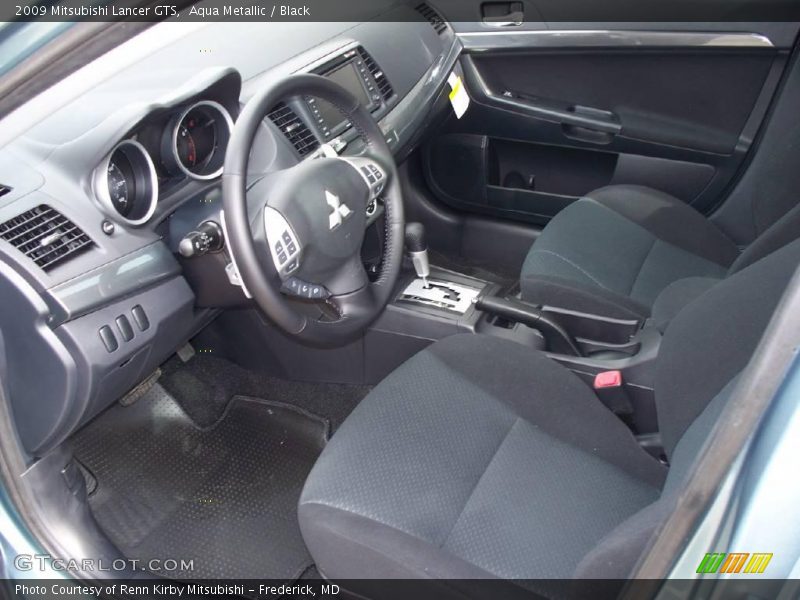 Aqua Metallic / Black 2009 Mitsubishi Lancer GTS