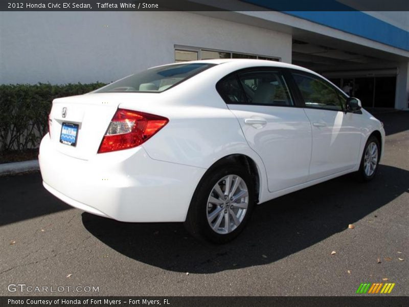 Taffeta White / Stone 2012 Honda Civic EX Sedan