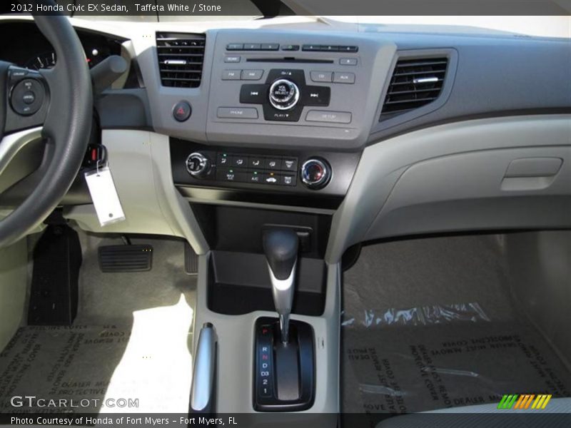Taffeta White / Stone 2012 Honda Civic EX Sedan