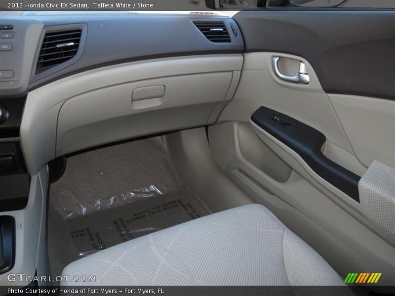 Taffeta White / Stone 2012 Honda Civic EX Sedan