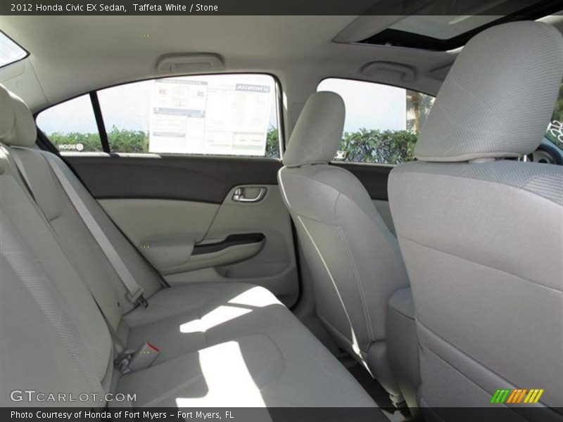 Taffeta White / Stone 2012 Honda Civic EX Sedan