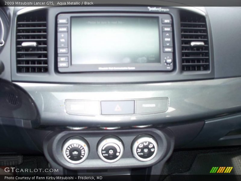 Aqua Metallic / Black 2009 Mitsubishi Lancer GTS