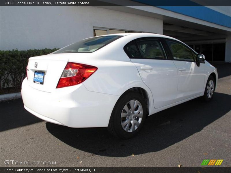 Taffeta White / Stone 2012 Honda Civic LX Sedan