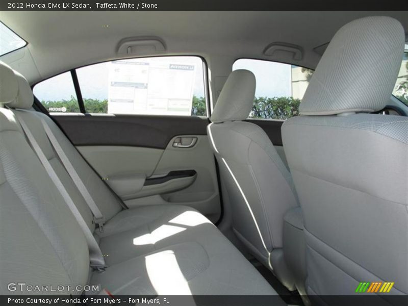 Taffeta White / Stone 2012 Honda Civic LX Sedan