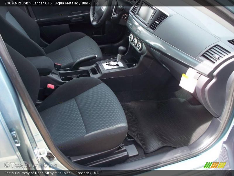 Aqua Metallic / Black 2009 Mitsubishi Lancer GTS