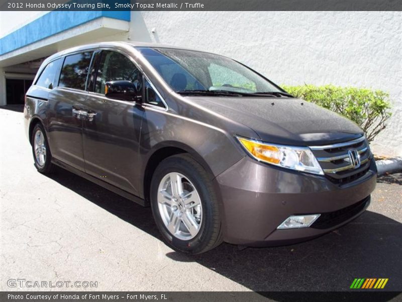 Smoky Topaz Metallic / Truffle 2012 Honda Odyssey Touring Elite