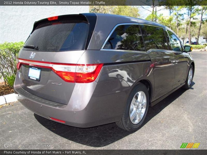 Smoky Topaz Metallic / Truffle 2012 Honda Odyssey Touring Elite