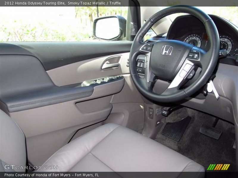 Smoky Topaz Metallic / Truffle 2012 Honda Odyssey Touring Elite
