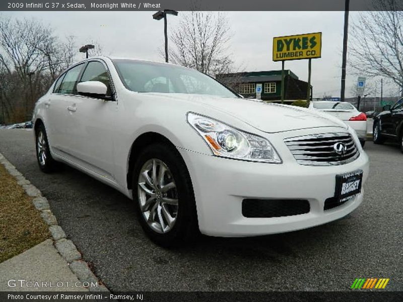 Moonlight White / Wheat 2009 Infiniti G 37 x Sedan