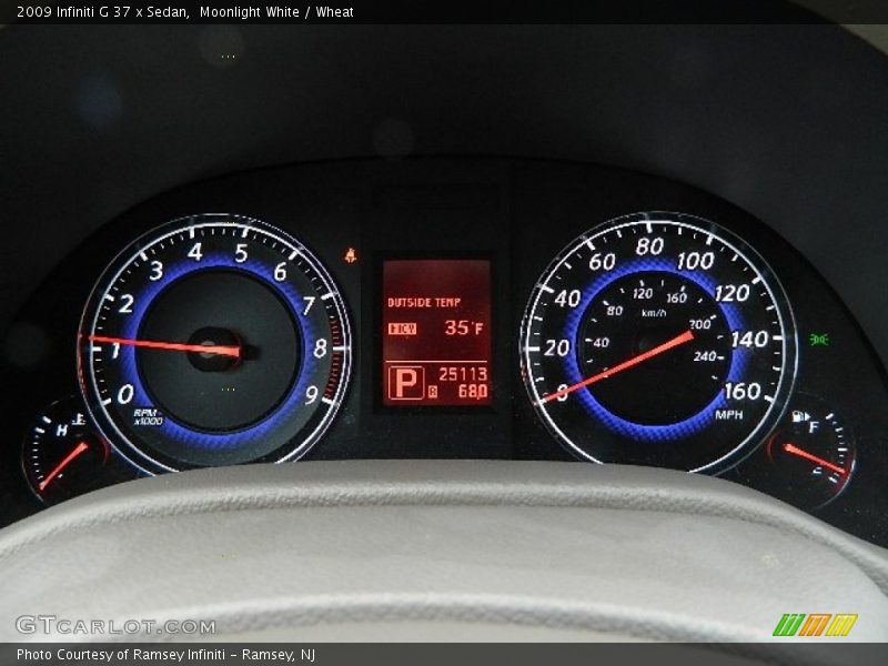 Moonlight White / Wheat 2009 Infiniti G 37 x Sedan