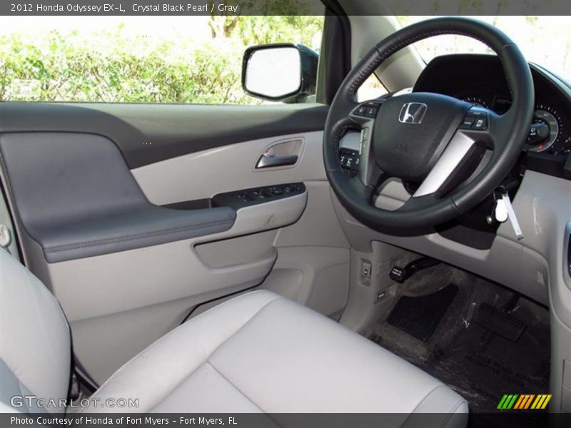Crystal Black Pearl / Gray 2012 Honda Odyssey EX-L
