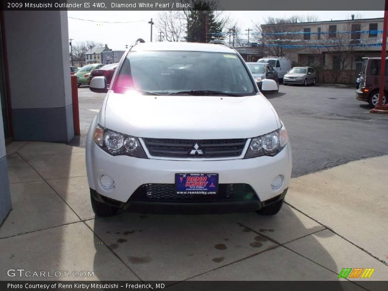 Diamond White Pearl / Black 2009 Mitsubishi Outlander ES 4WD