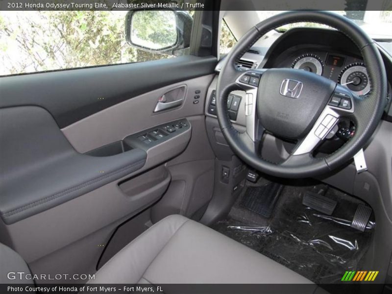 Alabaster Silver Metallic / Truffle 2012 Honda Odyssey Touring Elite