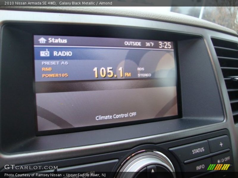 Galaxy Black Metallic / Almond 2010 Nissan Armada SE 4WD