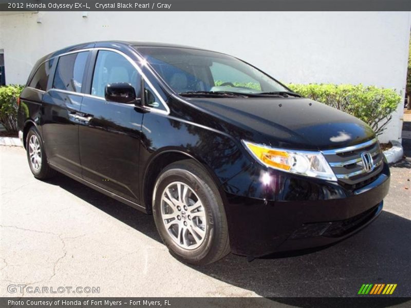 Crystal Black Pearl / Gray 2012 Honda Odyssey EX-L